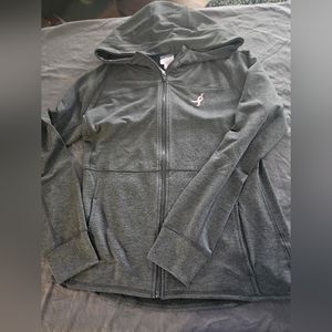 EARTH YOGA SUSAN G KOMEN HOODED SWEATSHIRT PINK RIBBON LOGO WOMENS XL NWT